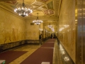 For many years, the elaborate ceiling was covered by a drop-ceiling. The 15-foot ceilings were restored in 2002.