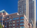 Three copper crowns mark Worldwide Plaza's principal structures, which occupy the entire block from Eighth to Ninth Avenue, between W49th and W50th Streets.